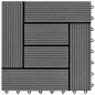 vidaXL Piastrelle per Decking 22 pz 30x30cm 2mq in WPC Grigio vidaXL Piastrelle per Decking 22 pz 30x30cm 2mq in WPC Grigio