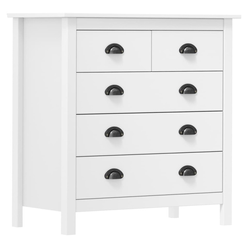 Credenza Hill Bianca 79x40x80 cm in Legno Massello di Pino Credenza Hill Bianca 79x40x80 cm in Legno Massello di Pino