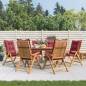 vidaXL Sedie da Giardino Reclinabili con Cuscini 6 pz in Legno di Teak vidaXL Sedie da Giardino Reclinabili con Cuscini 6 pz in Legno di Teak