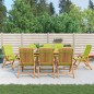 vidaXL Sedie da Giardino Reclinabili con Cuscini 8 pz in Legno di Teak vidaXL Sedie da Giardino Reclinabili con Cuscini 8 pz in Legno di Teak