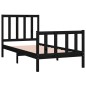 vidaXL Giroletto Nero in Legno Massello 90x190 cm 3FT Single vidaXL Giroletto Nero in Legno Massello 90x190 cm 3FT Single
