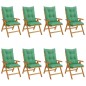 vidaXL Sedie da Giardino Reclinabili con Cuscini 8 pz in Legno di Teak vidaXL Sedie da Giardino Reclinabili con Cuscini 8 pz in Legno di Teak