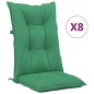 vidaXL Sedie da Giardino Reclinabili con Cuscini 8 pz in Legno di Teak vidaXL Sedie da Giardino Reclinabili con Cuscini 8 pz in Legno di Teak