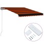 Tenda da Sole Retrattile Automatica 350x250cm Arancio e Marrone Tenda da Sole Retrattile Automatica 350x250cm Arancio e Marrone