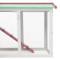 vidaXL Conigliera per Esterni Grande Rossa e Bianca 145x45x84 cm Legno vidaXL Conigliera per Esterni Grande Rossa e Bianca 145x45x84 cm Legno