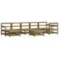 vidaXL Set Divani da Giardino 8pz con Cuscini Legno Impregnato di Pino vidaXL Set Divani da Giardino 8pz con Cuscini Legno Impregnato di Pino