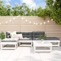 vidaXL Set Divani da Giardino 6pz con Cuscini in Legno Massello Bianco vidaXL Set Divani da Giardino 6pz con Cuscini in Legno Massello Bianco