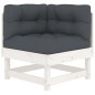 vidaXL Set Divani da Giardino 6pz con Cuscini in Legno Massello Bianco vidaXL Set Divani da Giardino 6pz con Cuscini in Legno Massello Bianco