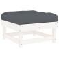 vidaXL Set Divani da Giardino 6pz con Cuscini in Legno Massello Bianco vidaXL Set Divani da Giardino 6pz con Cuscini in Legno Massello Bianco