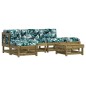 vidaXL Set Divani da Giardino 6pz con Cuscini Legno Impregnato di Pino vidaXL Set Divani da Giardino 6pz con Cuscini Legno Impregnato di Pino