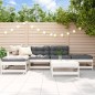 vidaXL Set Divani da Giardino 6pz con Cuscini in Legno Massello Bianco vidaXL Set Divani da Giardino 6pz con Cuscini in Legno Massello Bianco