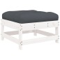 vidaXL Set Divani da Giardino 6pz con Cuscini in Legno Massello Bianco vidaXL Set Divani da Giardino 6pz con Cuscini in Legno Massello Bianco