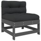 vidaXL Set Divani da Giardino 6pz con Cuscini in Legno Massello Grigio