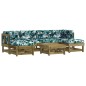 vidaXL Set Divani da Giardino 7pz con Cuscini Legno Impregnato di Pino vidaXL Set Divani da Giardino 7pz con Cuscini Legno Impregnato di Pino