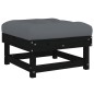 vidaXL Set Divani da Giardino 7 pz con Cuscini in Legno Massello Nero