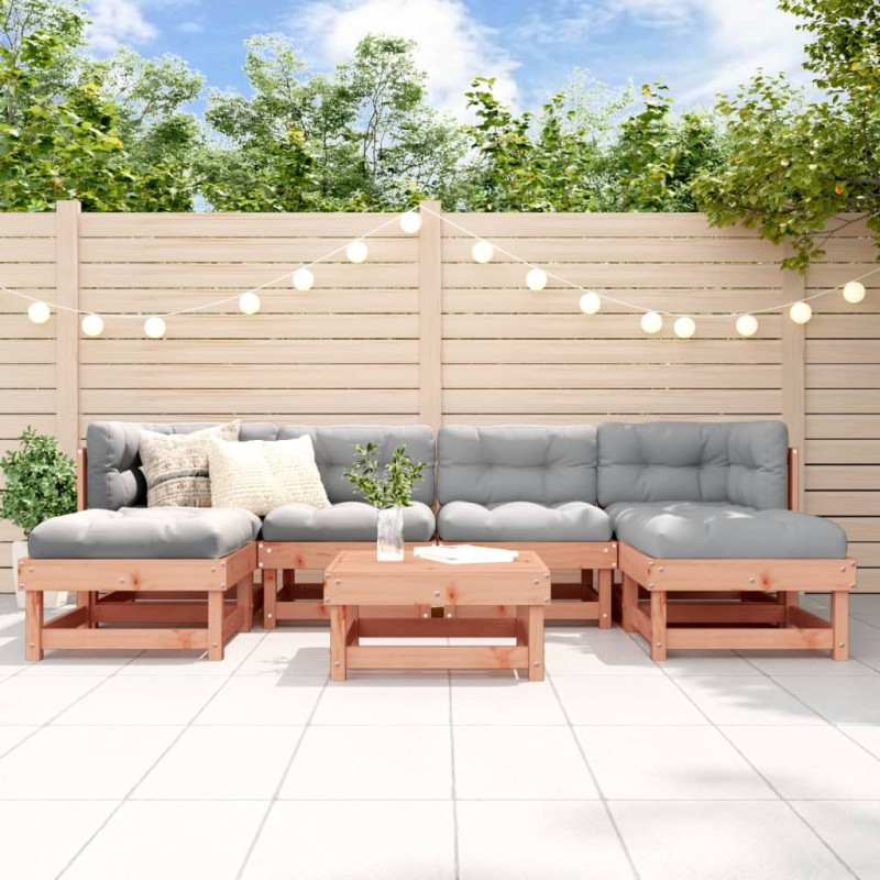 vidaXL Set Divani Giardino 7 pz con Cuscini Legno Massello di Douglas vidaXL Set Divani Giardino 7 pz con Cuscini Legno Massello di Douglas