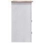 Comodino in Legno di Pino Messicano Corona Grigio 80x43x78 cm Comodino in Legno di Pino Messicano Corona Grigio 80x43x78 cm