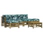 vidaXL Set Divani da Giardino 6pz con Cuscini Legno Impregnato di Pino vidaXL Set Divani da Giardino 6pz con Cuscini Legno Impregnato di Pino