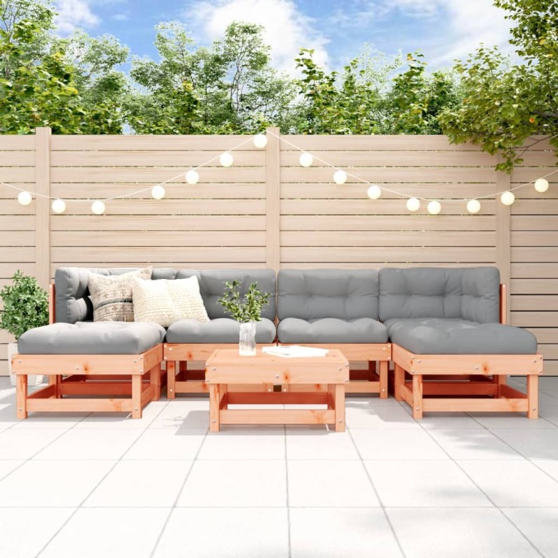 vidaXL Set Divani Giardino 7 pz con Cuscini Legno Massello di Douglas vidaXL Set Divani Giardino 7 pz con Cuscini Legno Massello di Douglas