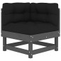 vidaXL Set Divani da Giardino 7pz con Cuscini in Legno Massello Grigio vidaXL Set Divani da Giardino 7pz con Cuscini in Legno Massello Grigio