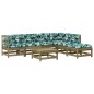 vidaXL Set Divani da Giardino 7pz con Cuscini Legno Impregnato di Pino vidaXL Set Divani da Giardino 7pz con Cuscini Legno Impregnato di Pino