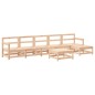 vidaXL Set Divani da Giardino 7 pz con Cuscini in Legno Massello
