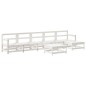 vidaXL Set Divani da Giardino 7pz con Cuscini in Legno Massello Bianco vidaXL Set Divani da Giardino 7pz con Cuscini in Legno Massello Bianco