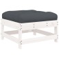 vidaXL Set Divani da Giardino 7pz con Cuscini in Legno Massello Bianco vidaXL Set Divani da Giardino 7pz con Cuscini in Legno Massello Bianco