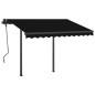 vidaXL Tenda da Sole Retrattile Automatica con Pali 3,5x2,5m Antracite vidaXL Tenda da Sole Retrattile Automatica con Pali 3,5x2,5m Antracite