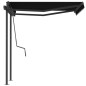 vidaXL Tenda da Sole Retrattile Automatica con Pali 3,5x2,5m Antracite vidaXL Tenda da Sole Retrattile Automatica con Pali 3,5x2,5m Antracite
