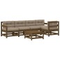 vidaXL Set Divani da Giardino 6 pz con Cuscini in Legno Massello Miele vidaXL Set Divani da Giardino 6 pz con Cuscini in Legno Massello Miele