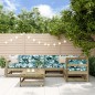 vidaXL Set Divani da Giardino 6pz con Cuscini Legno Impregnato di Pino vidaXL Set Divani da Giardino 6pz con Cuscini Legno Impregnato di Pino