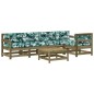 vidaXL Set Divani da Giardino 6pz con Cuscini Legno Impregnato di Pino vidaXL Set Divani da Giardino 6pz con Cuscini Legno Impregnato di Pino