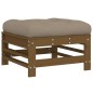 vidaXL Set Divani da Giardino 6 pz con Cuscini in Legno Massello Miele