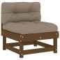 vidaXL Set Divani da Giardino 4 pz con Cuscini in Legno Massello Miele