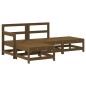 vidaXL Set Divani da Giardino 4 pz con Cuscini in Legno Massello Miele