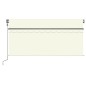 Tenda Sole Retrattile Automatica con Parasole 3,5x2,5 m Crema Tenda Sole Retrattile Automatica con Parasole 3,5x2,5 m Crema