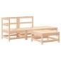 vidaXL Set Divani da Giardino 4 pz con Cuscini in Legno Massello vidaXL Set Divani da Giardino 4 pz con Cuscini in Legno Massello
