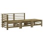 vidaXL Set Divani da Giardino 3pz con Cuscini Legno Impregnato di Pino