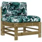 vidaXL Set Divani da Giardino 3pz con Cuscini Legno Impregnato di Pino