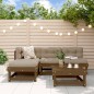 vidaXL Set Divani da Giardino 5 pz con Cuscini in Legno Massello Miele vidaXL Set Divani da Giardino 5 pz con Cuscini in Legno Massello Miele