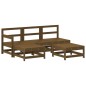 vidaXL Set Divani da Giardino 5 pz con Cuscini in Legno Massello Miele vidaXL Set Divani da Giardino 5 pz con Cuscini in Legno Massello Miele