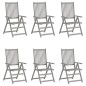 Sedie da Giardino Reclinabili 6 pz con Cuscini Massello Acacia Sedie da Giardino Reclinabili 6 pz con Cuscini Massello Acacia