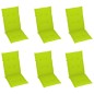 Sedie da Giardino Reclinabili 6 pz con Cuscini Massello Acacia Sedie da Giardino Reclinabili 6 pz con Cuscini Massello Acacia