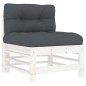 vidaXL Set Divani da Giardino 5pz con Cuscini in Legno Massello Bianco vidaXL Set Divani da Giardino 5pz con Cuscini in Legno Massello Bianco
