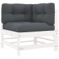 vidaXL Set Divani da Giardino 5pz con Cuscini in Legno Massello Bianco vidaXL Set Divani da Giardino 5pz con Cuscini in Legno Massello Bianco