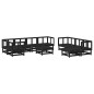 vidaXL Set Divani da Giardino 10 pz con Cuscini Legno Massello Nero