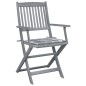 Sedie da Giardino Pieghevoli 6 pz con Cuscini Massello Acacia Sedie da Giardino Pieghevoli 6 pz con Cuscini Massello Acacia