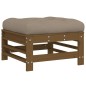 vidaXL Set Divani da Giardino 10pz con Cuscini in Legno Massello Miele