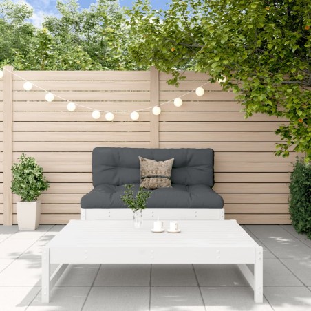 vidaXL Set Divani da Giardino 2pz con Cuscini in Legno Massello Bianco